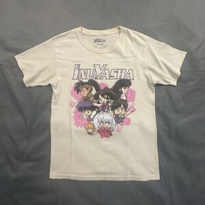 InuYasha Shirt Mens Small Chibi Graphic Tee Anime Cartoon 2009 Y2K Creme